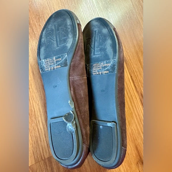 Ralph Lauren Chocolate Brown Flats - Picture 7 of 8